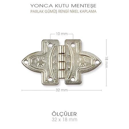Yonca Menteşe Gümüş Rengi Küçük (32x18 mm) Montaj Çivileri Hediye