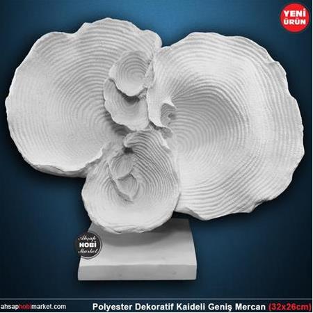 Polyester Dekoratif Resif Mercan Heykeli (32x26cm)