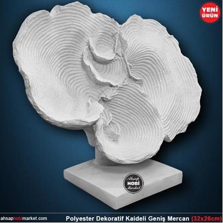 Polyester Dekoratif Resif Mercan Heykeli (32x26cm)