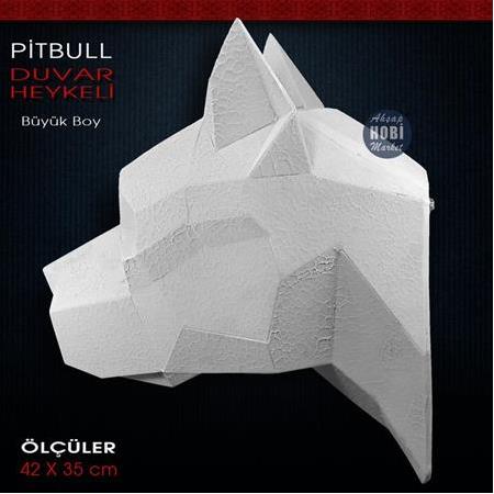 Bulldog Duvar Heykeli Dev Boy (42x35 cm) Ham Polyester