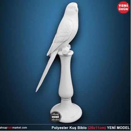 Polyester Kuş Biblo (26x11cm) Yeni Model
