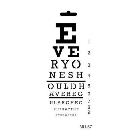 Göz Doktoru Temalı Stencil Şablon 10x25cm - MU57