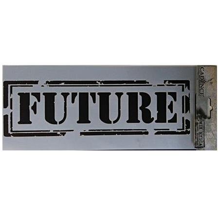 Future Gelecek Temalı Stencil Şablon 10x25cm - MU74