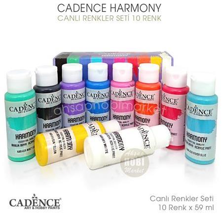 Cadence Harmony Akrilik Boya Seti Canlı Renkler 10 Renk 59 ml