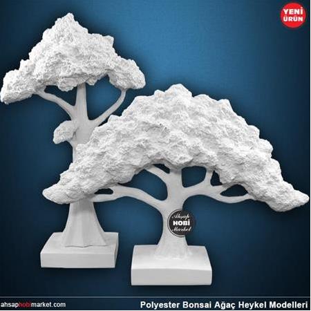 Polyester Bonsai Ağaç Biblo Geniş (22x31cm) HYK864
