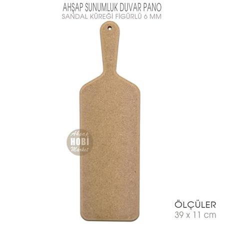 Ahşap Sunumluk ve Duvar Pano (39x11 cm) Sandal Küreği
