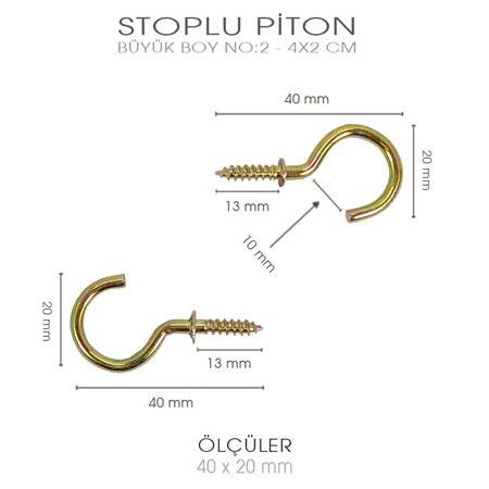 Stoplu Piton Kanca Vida Büyük (40x20 mm) 10 Adet