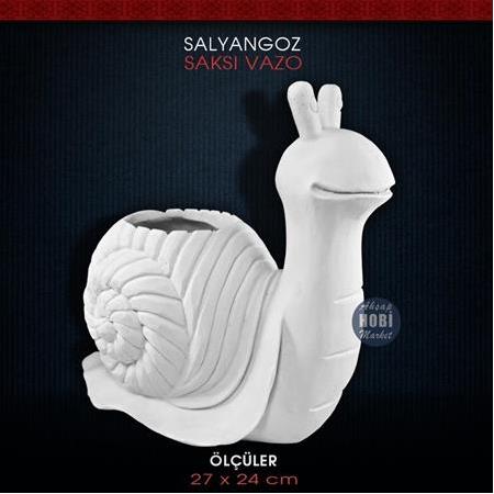 Polyester Salyangoz Saksı Büyük Boy (27x24cm)