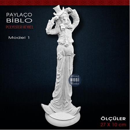 Palyaço Biblo Heykeli Model 1 (27x10 cm) Ham Polyester