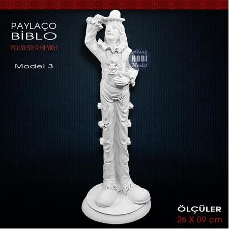 Palyaço Biblo Heykeli Model 3 (26x9 cm) Ham Polyester
