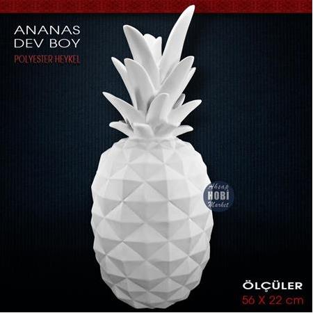 Ananas Heykeli Dev Boy (56x22 cm) Ham Polyester
