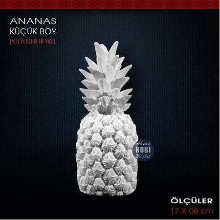 Ananas Biblo Küçük Boy (17x8 cm) Ham Polyester