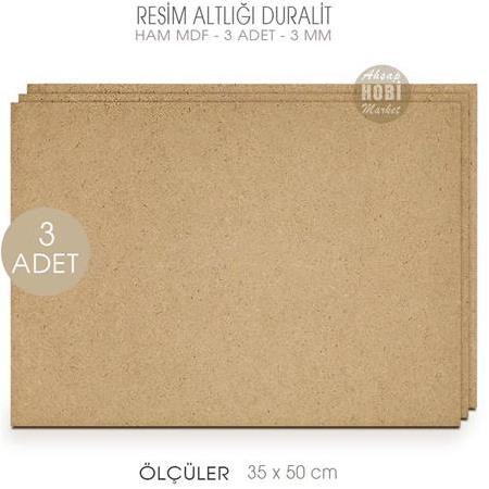 Resim Altlığı Duralit Panel 3 Adet (35x50 cm) Ham Mdf 3 mm