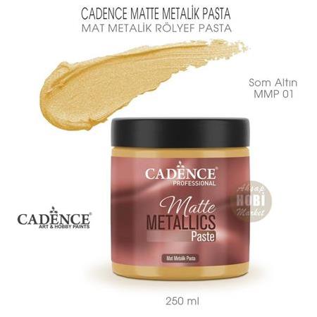 Cadence Matte Metalik Mat Rölyef Pasta Som Altın (250 ml) MMP 01