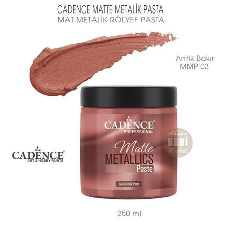 Cadence Matte Metalik Mat Rölyef Pasta Antik Bakır (250 ml) MMP 03