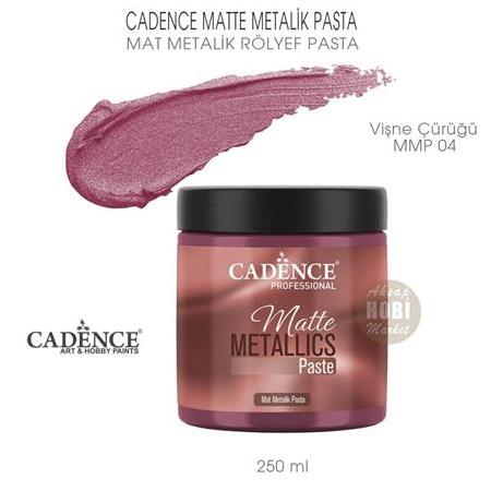 Cadence Matte Metalik Mat Rölyef Pasta Vişne Çürüğü (250 ml) MMP 04