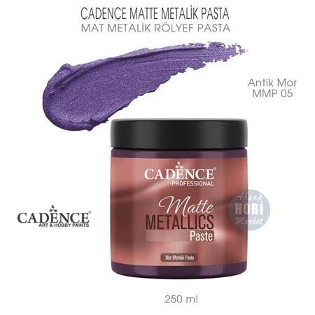 Cadence Matte Metalik Mat Rölyef Pasta Antik Mor (250 ml) MMP 05