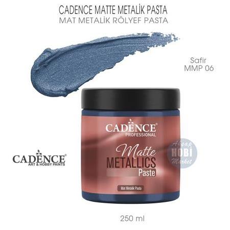 Cadence Matte Metalik Mat Rölyef Pasta Safir (250 ml) MMP 06