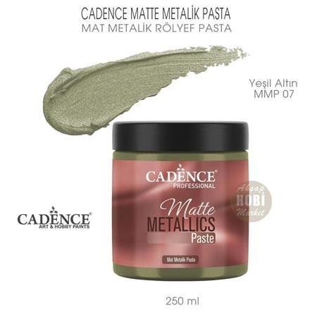 Cadence Matte Metalik Mat Rölyef Pasta Yeşil Altın (250 ml) MMP 07