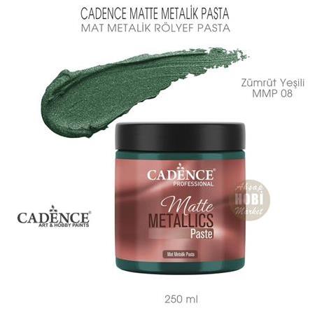 Cadence Matte Metalik Mat Rölyef Pasta Zümrüt Yeşili (250 ml) MMP 08