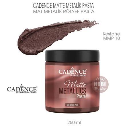 Cadence Matte Metalik Mat Rölyef Pasta Kestane (250 ml) MMP 10
