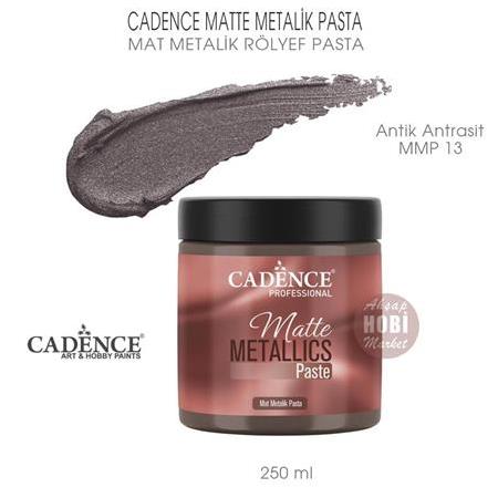 Cadence Matte Metalik Mat Rölyef Pasta Antik Antrasit (250 ml) MMP 13