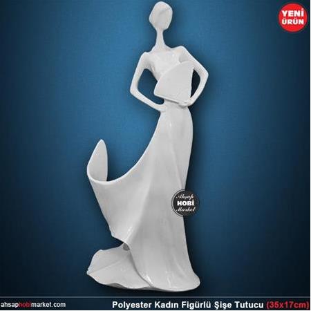 Polyester Kadın Figürlü Şişe Tutucu Model 2 (35x17cm)