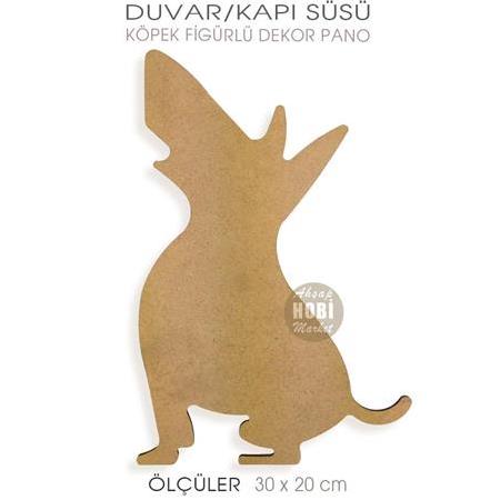 Köpek Görünümlü Ahşap Dekor Pano (30x20 cm)
