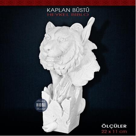 Kaplan Büstü Heykel Biblo (22x11cm) Ham Polyester