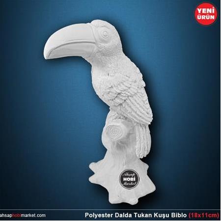 Polyester Dalda Tukan Kuşu Biblo (18x11cm)