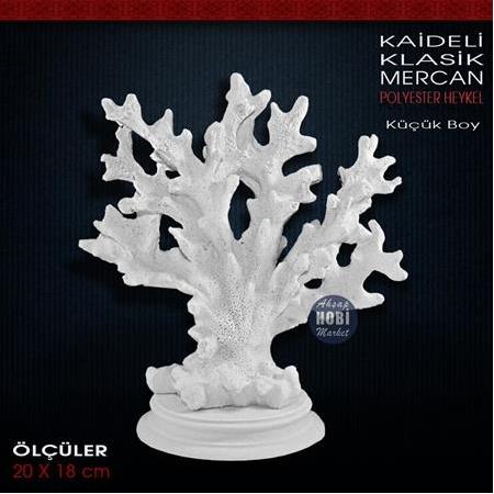 Kaideli Klasik Mercan Biblo Küçük (20x18 cm) Ham Polyester