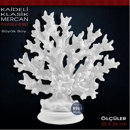 Kaideli Klasik Mercan Biblo Büyük (25x24 cm) Ham Polyester