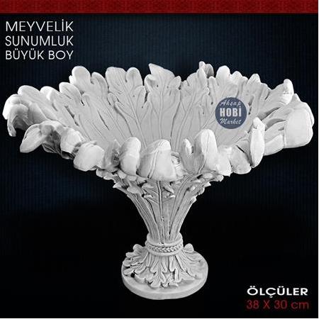 Meyvelik Sunumluk Gondol Büyük (38x30 cm) Ham Polyester