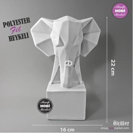 Kaideli Kübik Fil Biblo Heykeli (22x16 cm) Ham Polyester