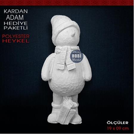 Kardan Adam Biblo Hediye Paketli (19x9 cm) Ham Polyester