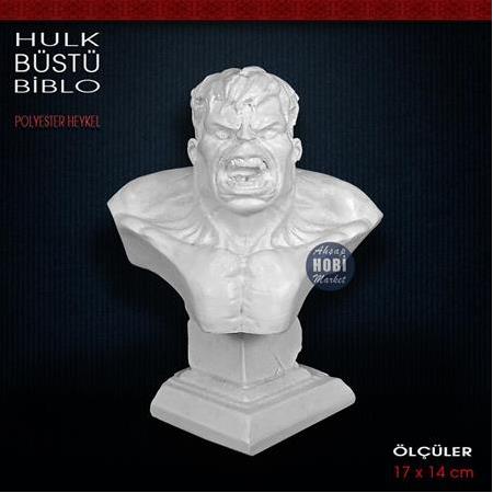 Hulk Büstü Biblo (17x14 cm) Ham Polyester