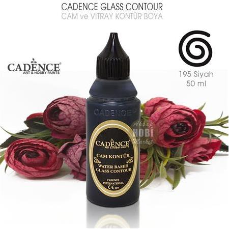 Cadence Cam Vitray Kontür Boyası 195 Siyah 50 ml