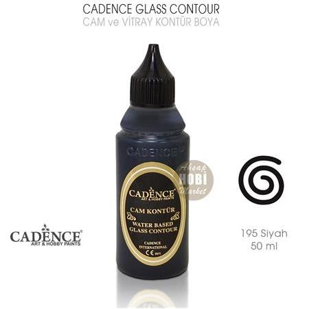 Cadence Cam Vitray Kontür Boyası 195 Siyah 50 ml