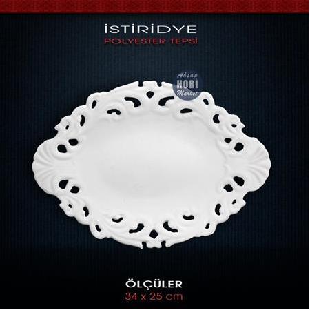 İstiridye Denizci Tepsi 34x25 cm Ham Polyester