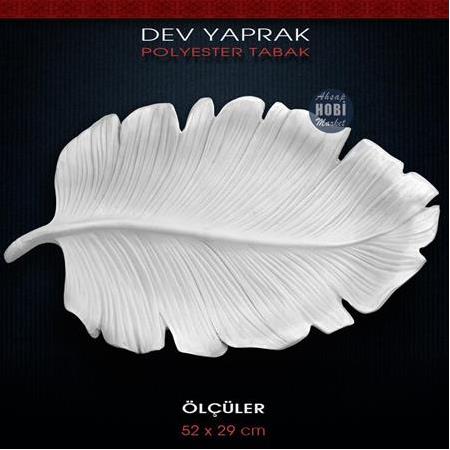 Dev Yaprak Tabak (52x29cm) Ham Polyester 2,5 kg
