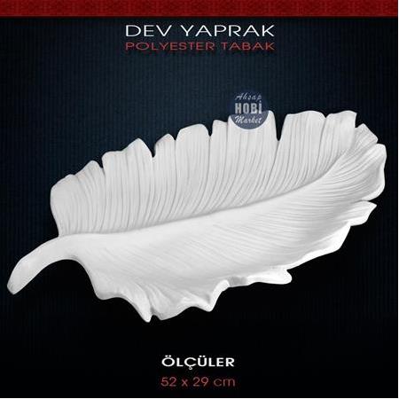 Dev Yaprak Tabak (52x29cm) Ham Polyester 2,5 kg