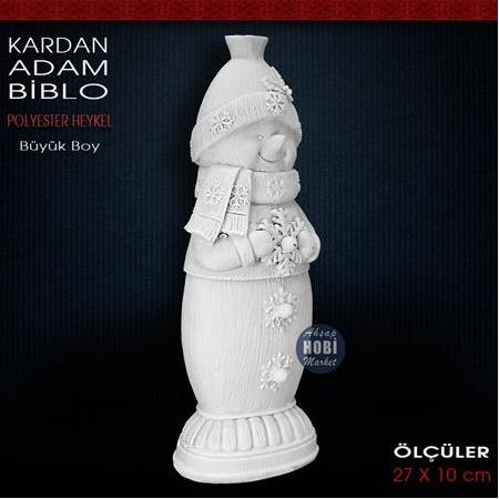 Kardan Adam Biblo (27x10 cm) Ham Polyester