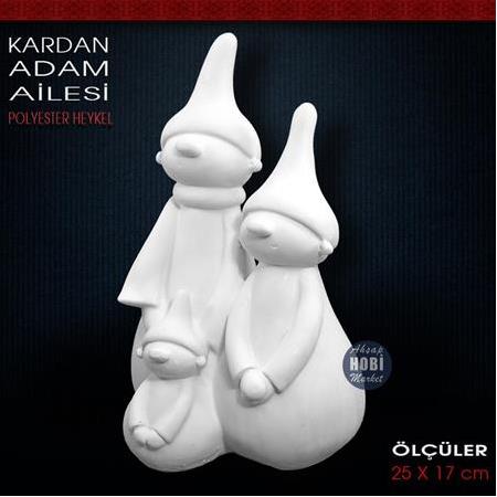 Kardan Adam Ailesi Biblo (25x17 cm) Ham Polyester