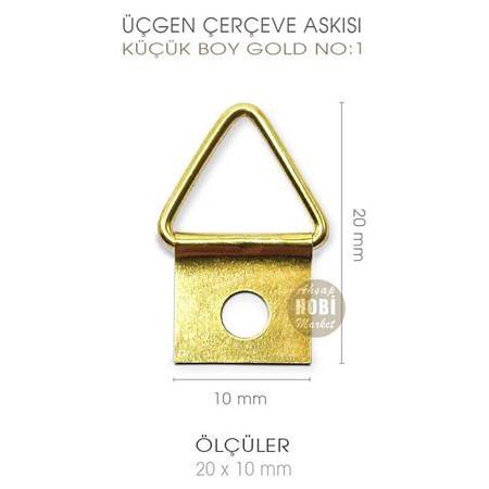 Üçgen Telli Çerçeve Askısı No 1 Küçük Boy 10 Adet (20x10 mm)