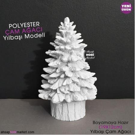 Polyester Çam Ağacı Yılbaşı Model (19x12cm)