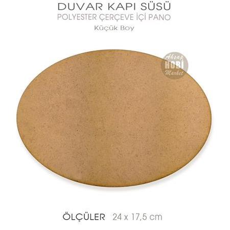 Ahşap Polyester Çerçeve İçi Süsleme Pano (24x17,5 cm) Küçük Boy