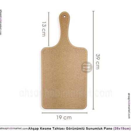 Ahşap Kesme Tahtası Figürlü Sunumluk (39x19cm) Duvar Pano