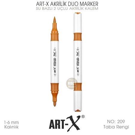 Art-X Akrilik Duo Marker 209 Taba Rengi 2 Uçlu Akrilik Kalem