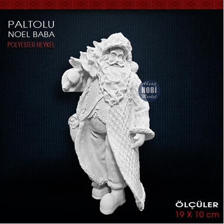 Paltolu Noel Baba Biblo (19x10 cm) Ham Polyester