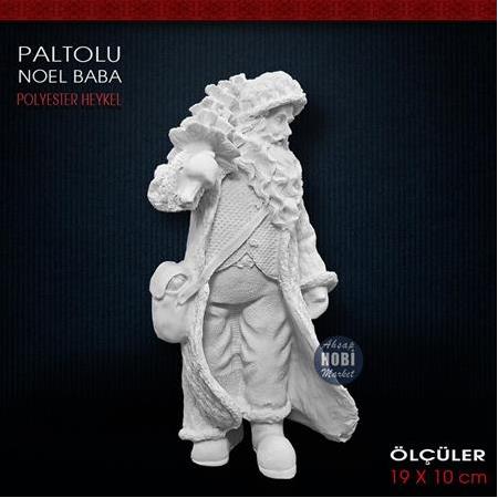 Paltolu Noel Baba Biblo (19x10 cm) Ham Polyester